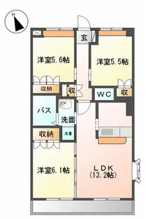 サンガーデン曙【2階】の間取り