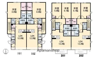 リラフォート東手城3丁目【1階】の間取り