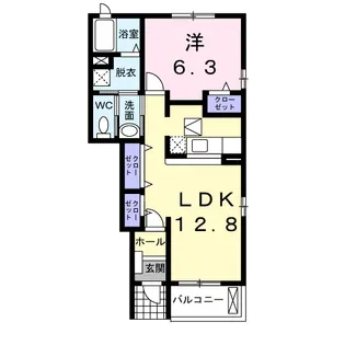ジュネスメゾン A【1階】の間取り