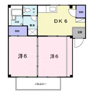 コーポ サンスカイ2【2階】の間取り