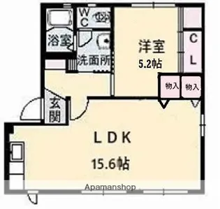 ラパルテール弐番館 翔【2階】の間取り