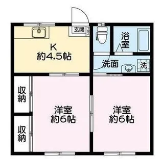 パークハイツたちばな【103号室】の間取り