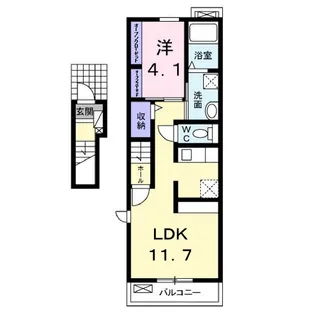 プティ ヴィラージュ 千田【2階】の間取り