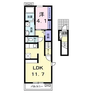 プティ ヴィラージュ 千田【2階】の間取り