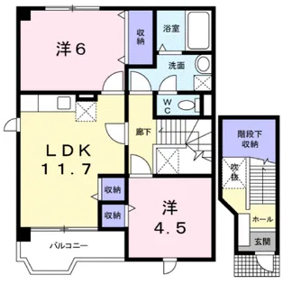 サンロード福山B【2階】の間取り
