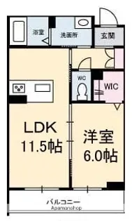 プラチナレジデンス松永【1階】の間取り