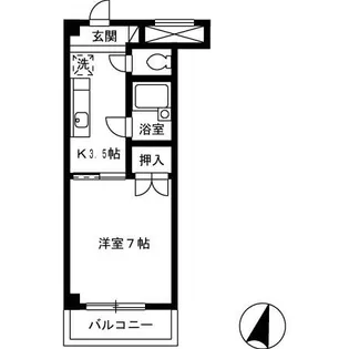 ドミール末広【1階】の間取り