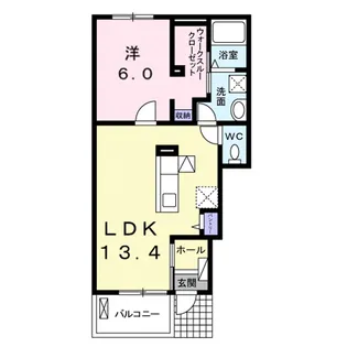 プラムガーデンⅡC【1階】の間取り