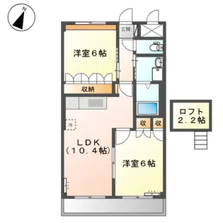 プランドール安樹【2階】の間取り