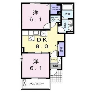 ブランシュ プロスペレC【1階】の間取り