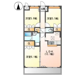 カサルビア【1階】の間取り