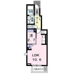 シャムロック春日Ⅰ【1階】の間取り