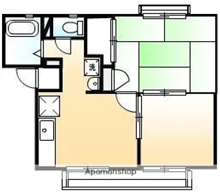 ハイツ北村A【102号室】の間取り