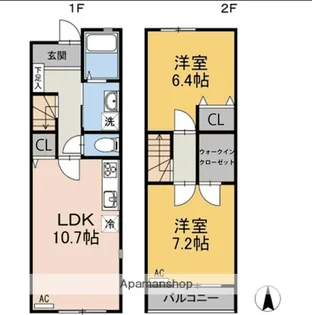 アルヴィータB【1階】の間取り