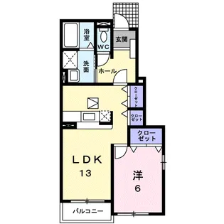 ディマンシュ.M A【1階】の間取り