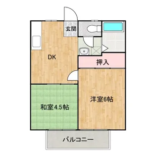 あけぼのセントラルコーポ B棟【1階】の間取り