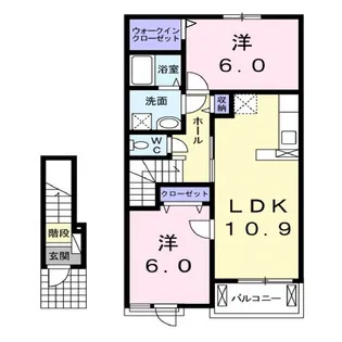 コッティ光Ⅱ【2階】の間取り