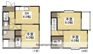 広島県福山市大門町1丁目【一戸建】の間取り