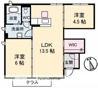 メゾンドローズ A棟【1階】の間取り