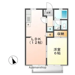 ビーライン新涯A【1階】の間取り