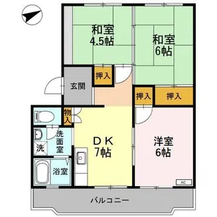 川口東マンション【2階】の間取り
