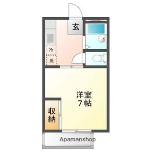 サンシティロッキーA【1階】の間取り