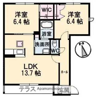 ヴィラロトス C棟【1階】の間取り