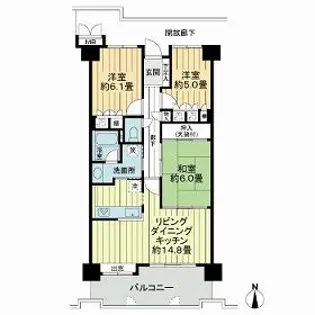 サーパス城見通り第弐【0702号室】の間取り