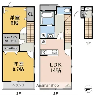エルキュールB棟【2階】の間取り