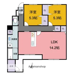 ラコリーヌA【102号室】の間取り