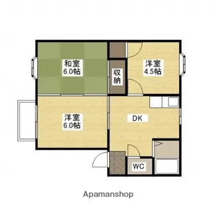 エスポワールB棟【202号室】の間取り