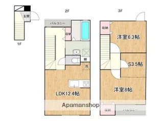 LUMINOUS A棟【203号室】の間取り