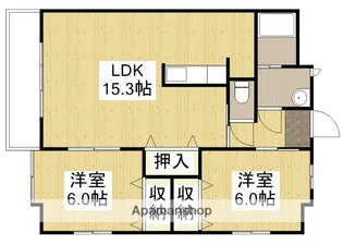 BIOS新涯マンション【4階】の間取り