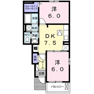 メゾンドボヌールA【1階】の間取り