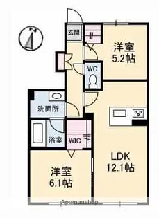 シャーメゾンファンスタ【1階】の間取り
