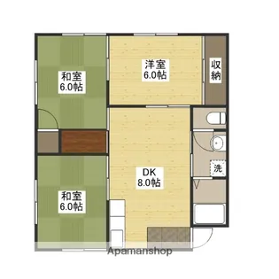 コーポ赤木B【2階】の間取り