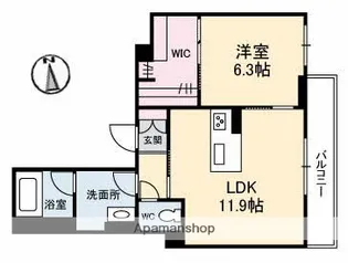シャーメゾンスリースター【2階】の間取り