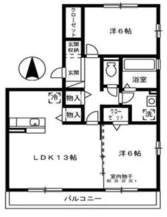 ルミエール手城 C棟【1階】の間取り