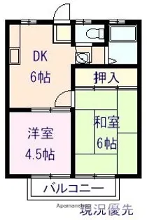 ローズタウン千代田 B【203号室】の間取り