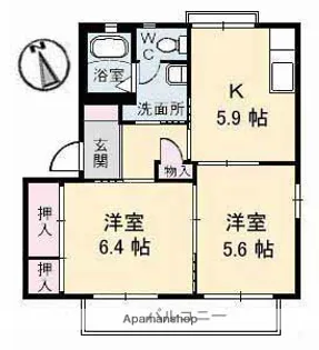 アメニックス福山 六番館【1階】の間取り