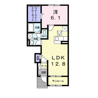 オアシス神辺 A【1階】の間取り
