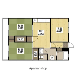 ポルテ新涯【1階】の間取り