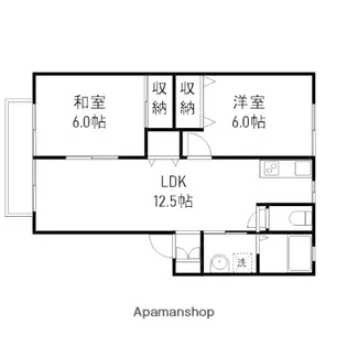 風みどり館ひきのA棟【2階】の間取り