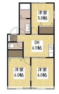 アムールミシマD【2階】の間取り