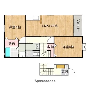 モンターニャローマ【2階】の間取り