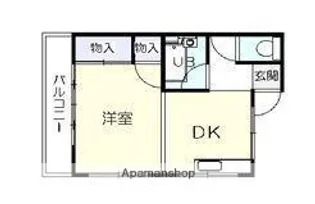 入船マンション【301号室】の間取り