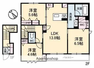 ソレアード【2階】の間取り