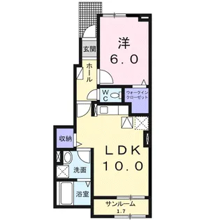 ラヴィエベールⅠ【1階】の間取り