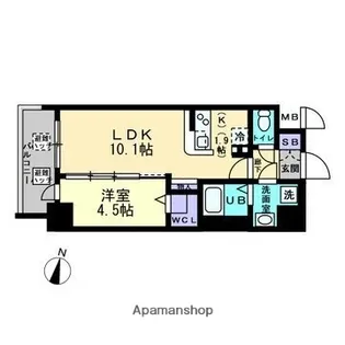 ミラージュパークフロント【9階】の間取り