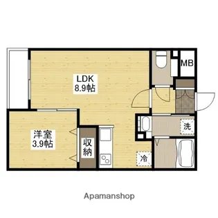 月光東福山駅前【3階】の間取り